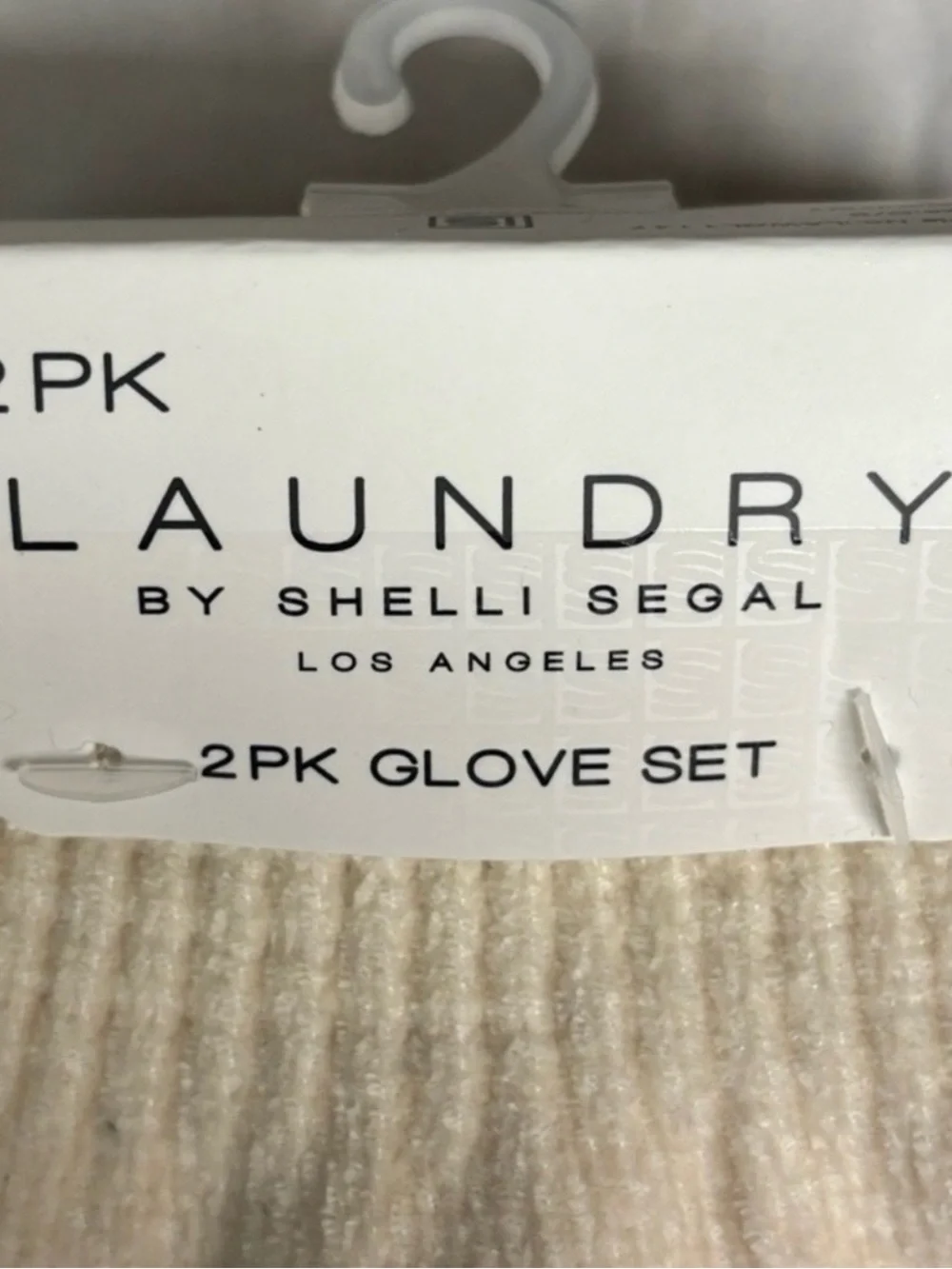 New Laundry Gloves 2 Pairs Set Women’s Black & Ivory Knit Casual Winter Outdoors